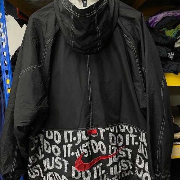 vintage NIKE Premier Reversible Jacket/fleece big logo Swoosh Size XL - Picture 3 of 5